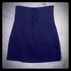 Black Denim Corset Skirt